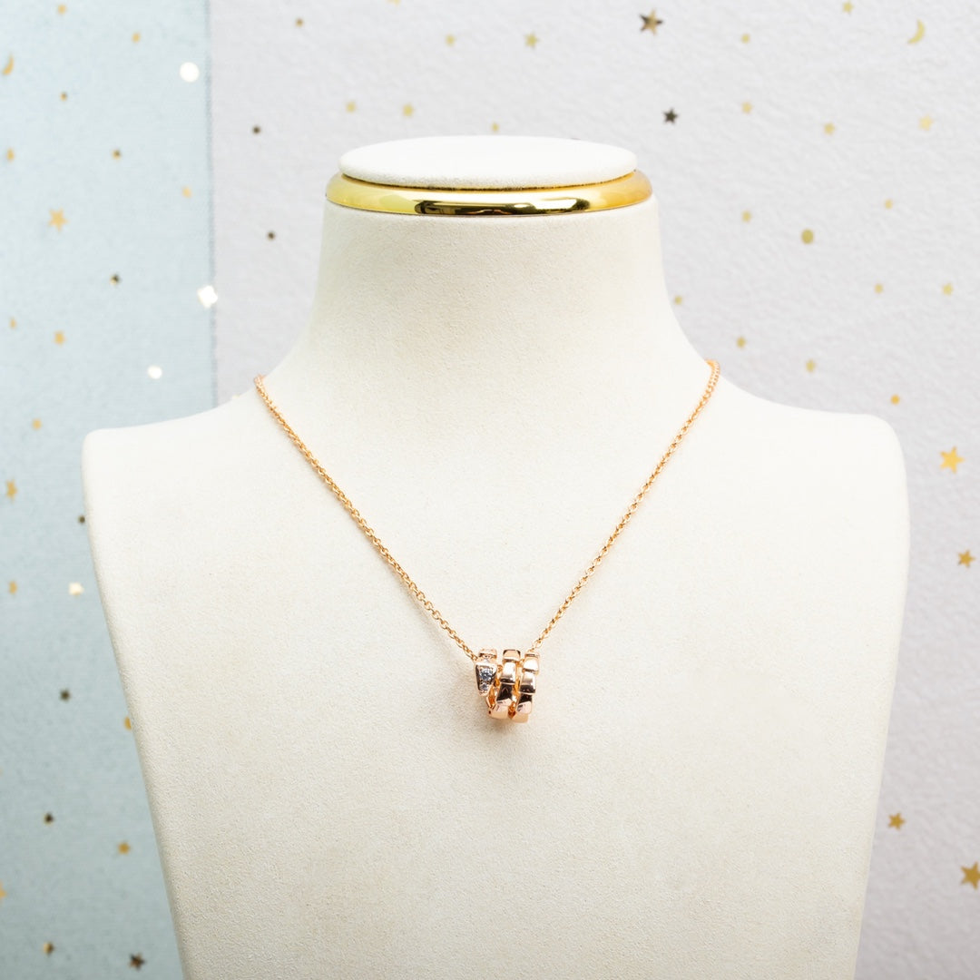 [Lucky Star]SERPENTI PINK GOLD NECKLACE DIAMOND