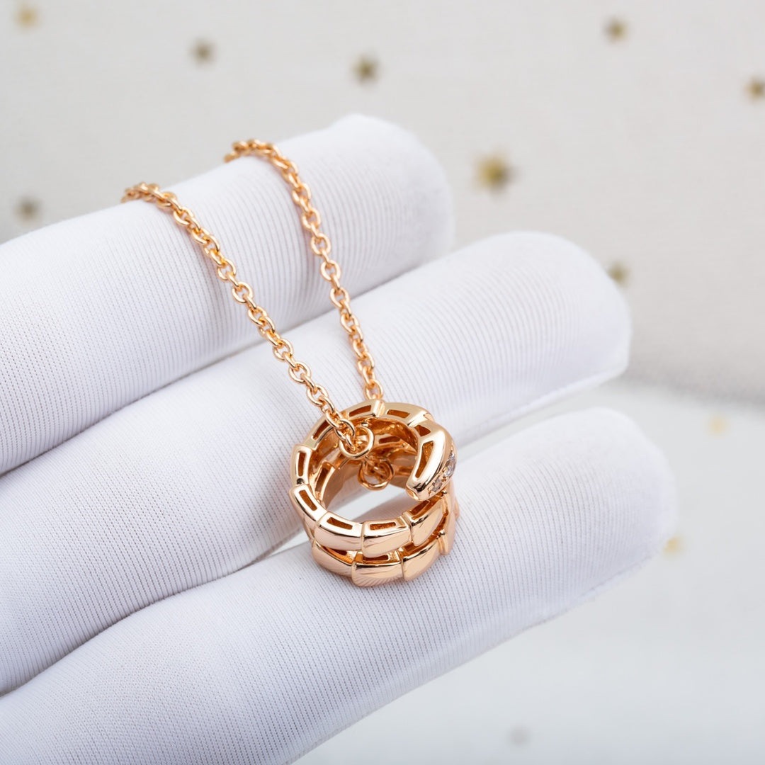 [Lucky Star]SERPENTI PINK GOLD NECKLACE DIAMOND