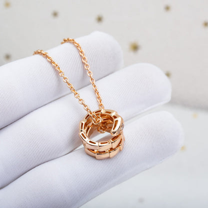 [Lucky Star]SERPENTI PINK GOLD NECKLACE DIAMOND