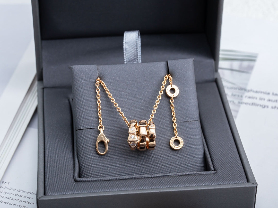 [Lucky Star]SERPENTI PINK GOLD NECKLACE DIAMOND