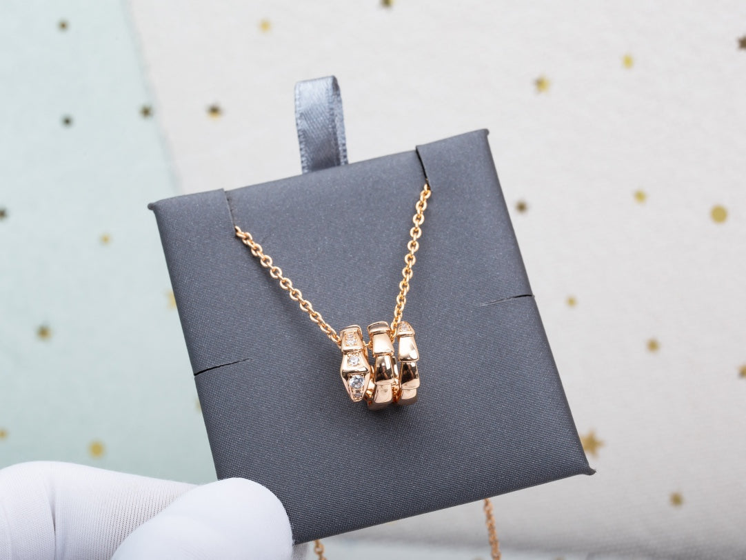 [Lucky Star]SERPENTI PINK GOLD NECKLACE DIAMOND