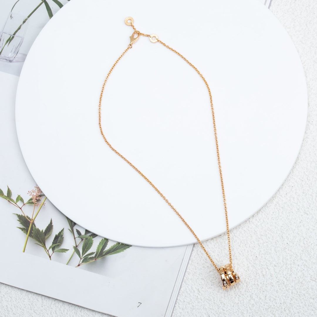 [Lucky Star]SERPENTI PINK GOLD NECKLACE DIAMOND
