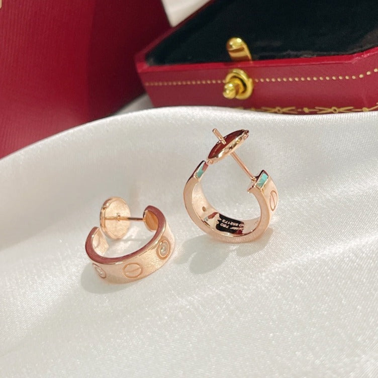 [Lucky Star]LOVE EARRINGS 5.7MM 2 DIAMONDS