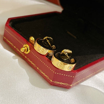 [Lucky Star]LOVE EARRINGS 5.7MM 2 DIAMONDS