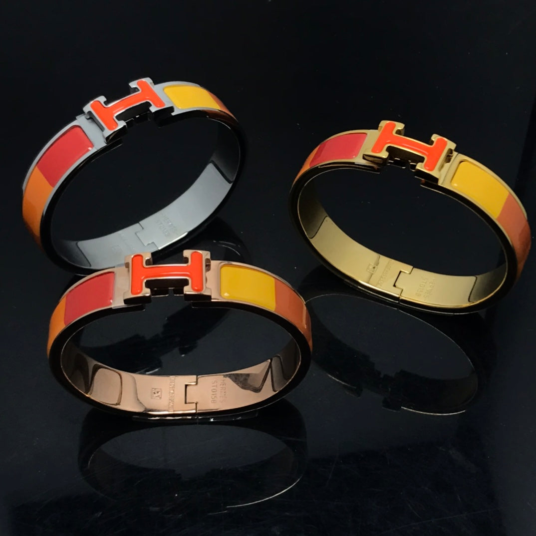 [Lucky Star]H BRACELET ORANGE RAINBOW CERAMIC