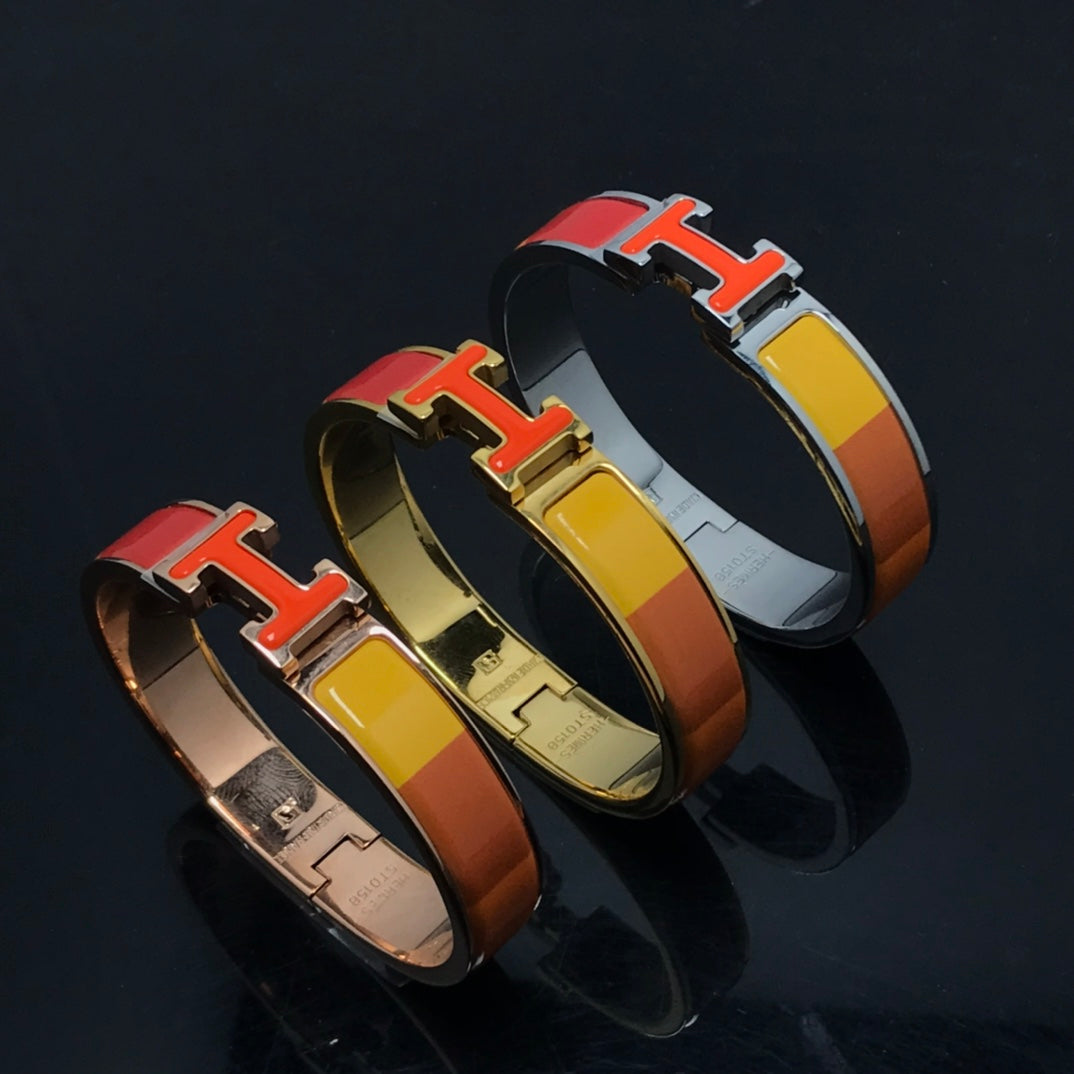 [Lucky Star]H BRACELET ORANGE RAINBOW CERAMIC