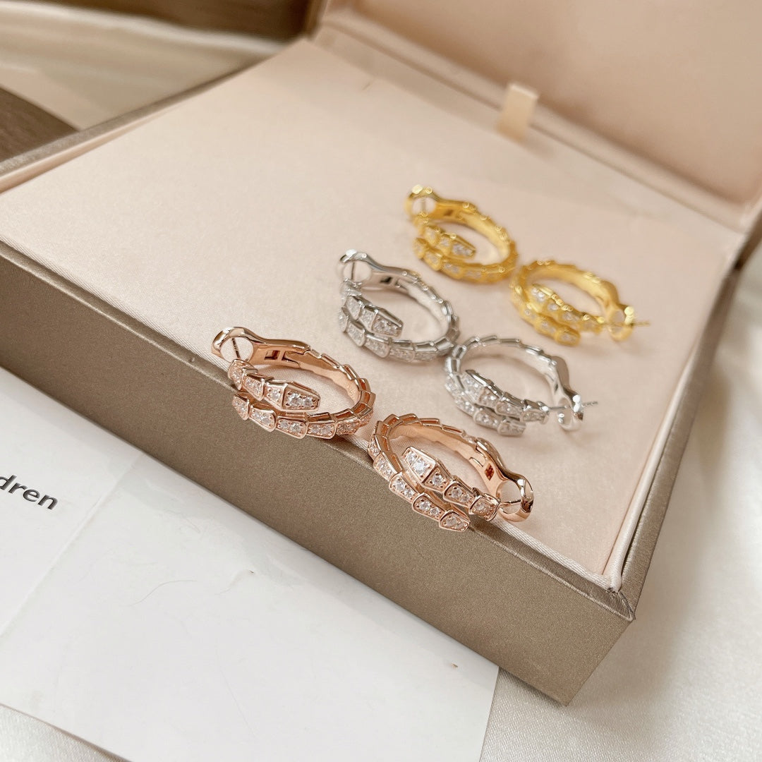 [Lucky Star]SERPENTI EARRINGS DIAMOND