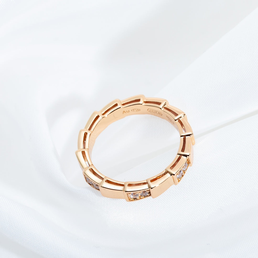 [Lucky Star]SERPENTI RING PINK GOLD  3MM