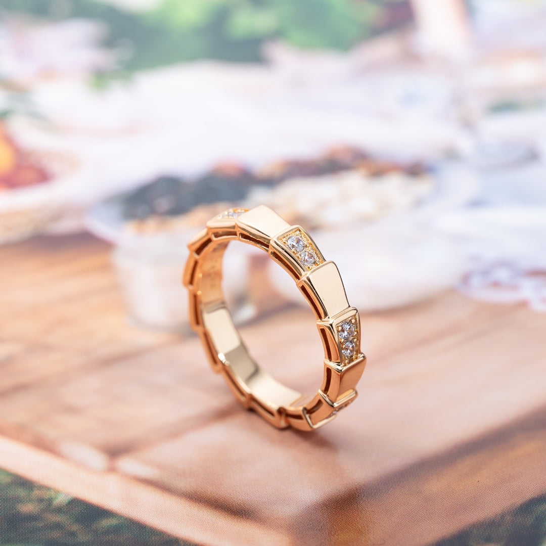 [Lucky Star]SERPENTI RING PINK GOLD  3MM