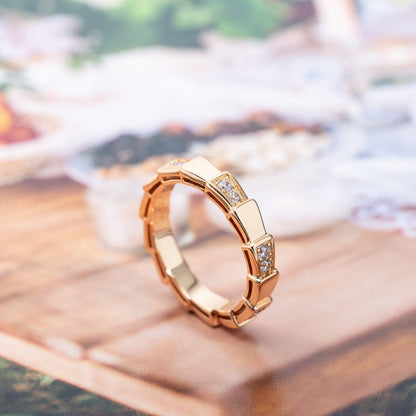 [Lucky Star]SERPENTI RING PINK GOLD  3MM