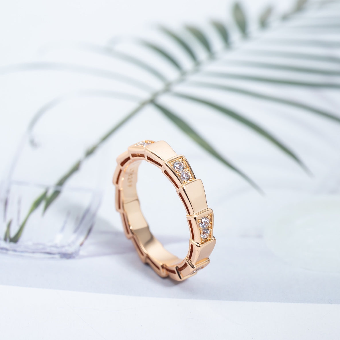 [Lucky Star]SERPENTI RING PINK GOLD  3MM