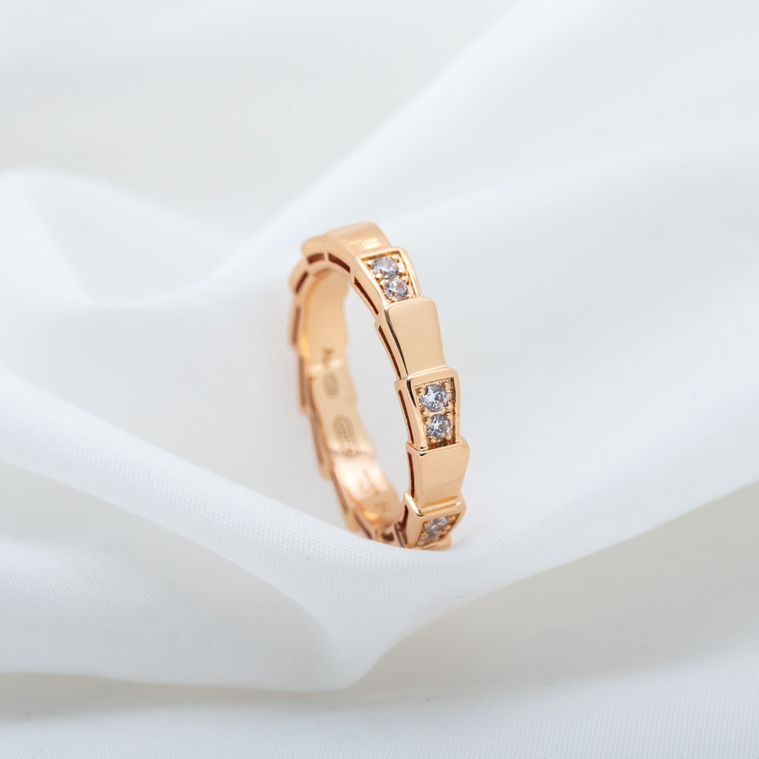 [Lucky Star]SERPENTI RING PINK GOLD  3MM