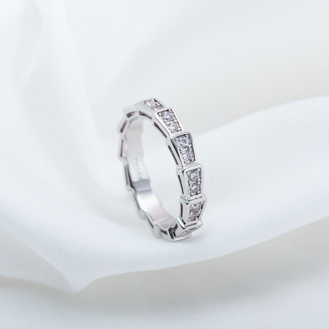 [Lucky Star]SERPENTI RING SILVER DIAMOND PAVED 3MM