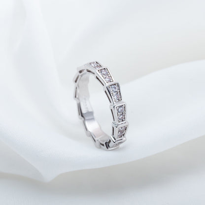 [Lucky Star]SERPENTI RING SILVER DIAMOND PAVED 3MM