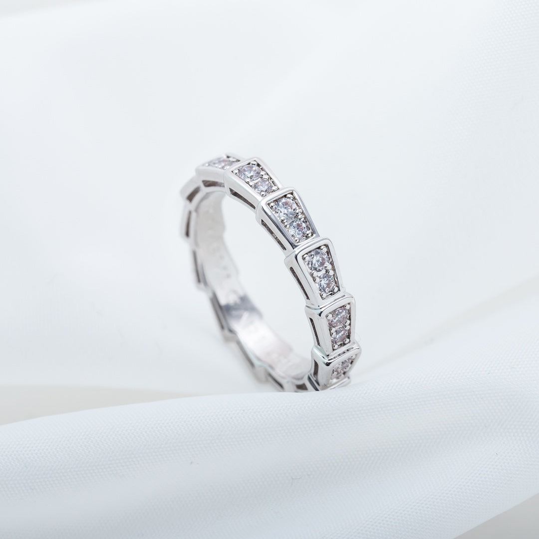 [Lucky Star]SERPENTI RING SILVER DIAMOND PAVED 3MM