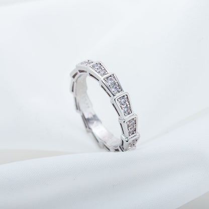 [Lucky Star]SERPENTI RING SILVER DIAMOND PAVED 3MM