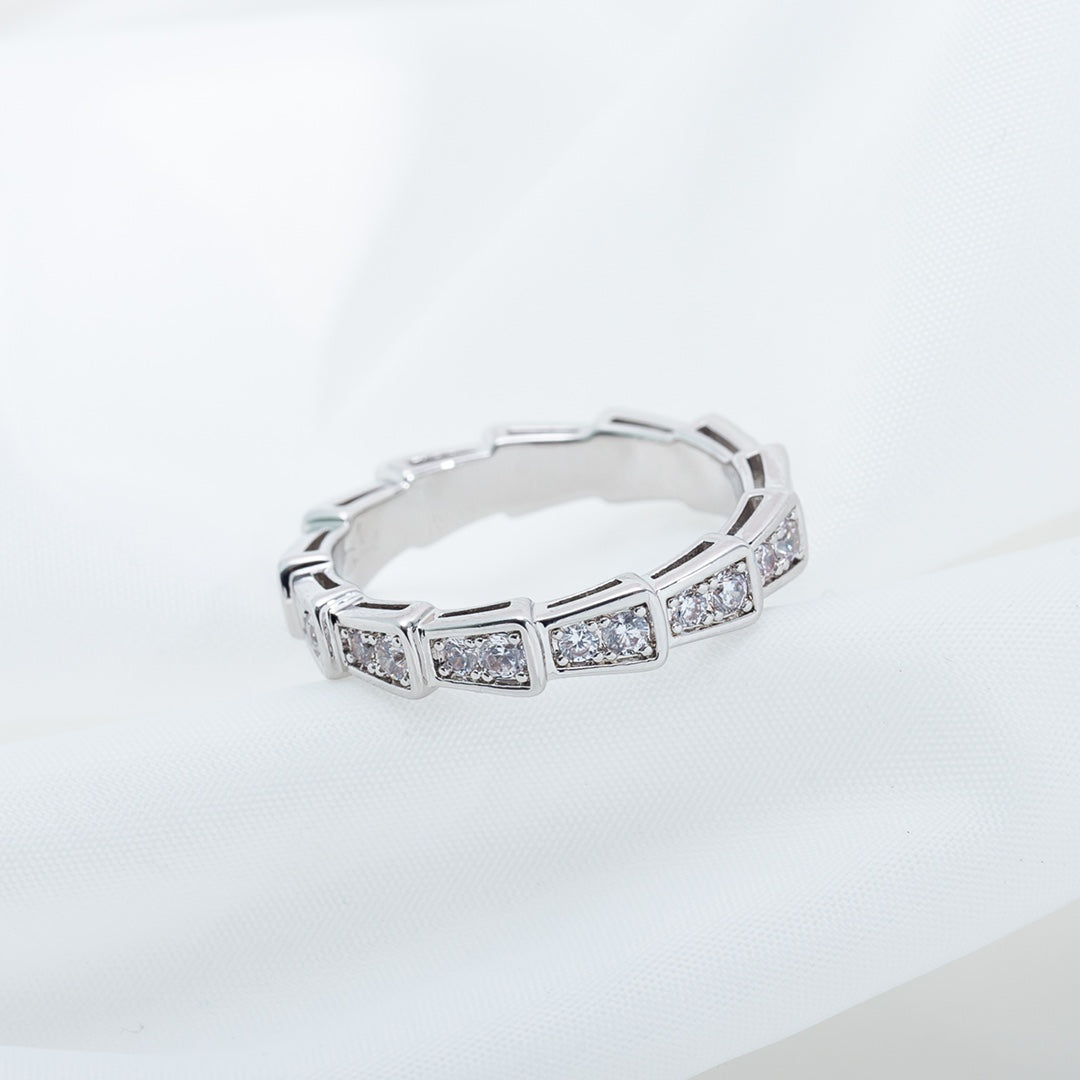 [Lucky Star]SERPENTI RING SILVER DIAMOND PAVED 3MM