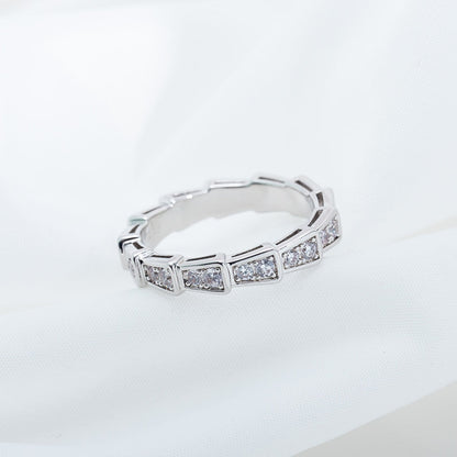 [Lucky Star]SERPENTI RING SILVER DIAMOND PAVED 3MM