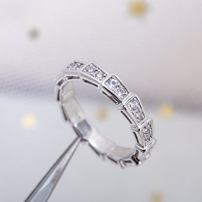 [Lucky Star]SERPENTI RING SILVER DIAMOND PAVED 3MM