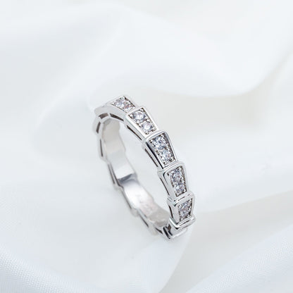 [Lucky Star]SERPENTI RING SILVER DIAMOND PAVED 3MM