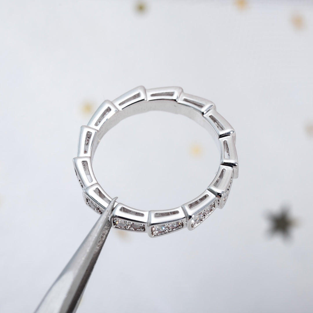 [Lucky Star]SERPENTI RING SILVER DIAMOND PAVED 3MM