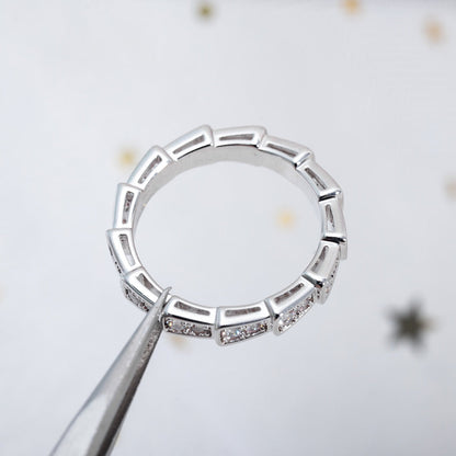 [Lucky Star]SERPENTI RING SILVER DIAMOND PAVED 3MM