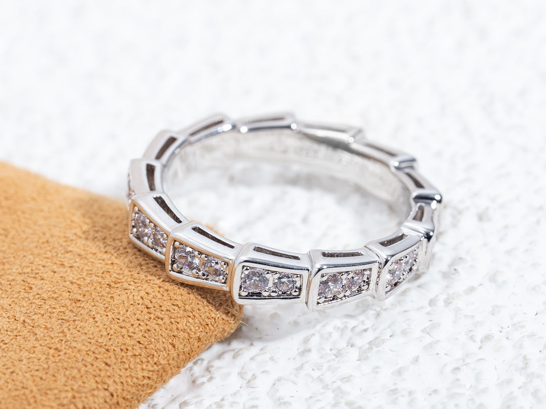 [Lucky Star]SERPENTI RING SILVER DIAMOND PAVED 3MM