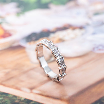 [Lucky Star]SERPENTI RING SILVER DIAMOND PAVED 3MM