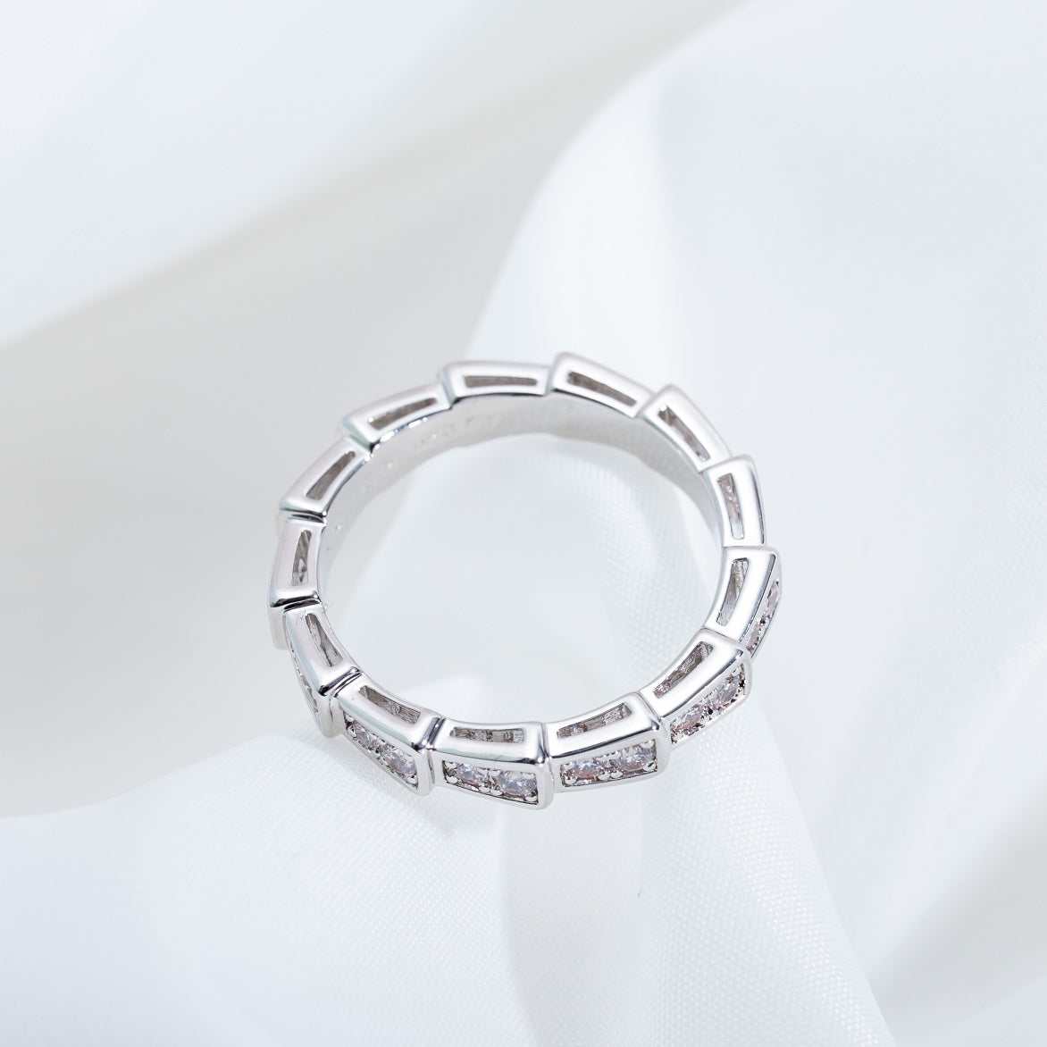 [Lucky Star]SERPENTI RING SILVER DIAMOND PAVED 3MM