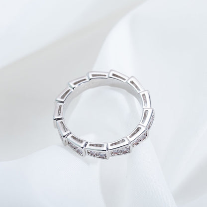 [Lucky Star]SERPENTI RING SILVER DIAMOND PAVED 3MM