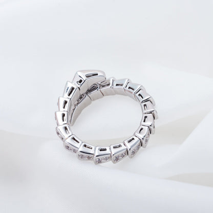 [Lucky Star]SERPENTI RING SILVER DIAMOND PAVED 4MM