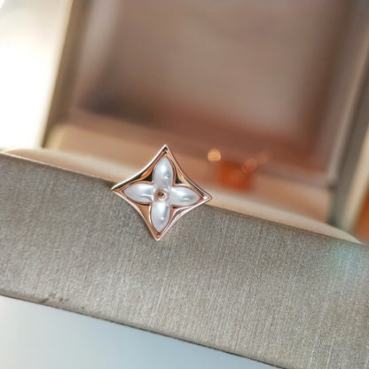 [Lucky Star]STAR MOP PINK GOLD EARRINGS
