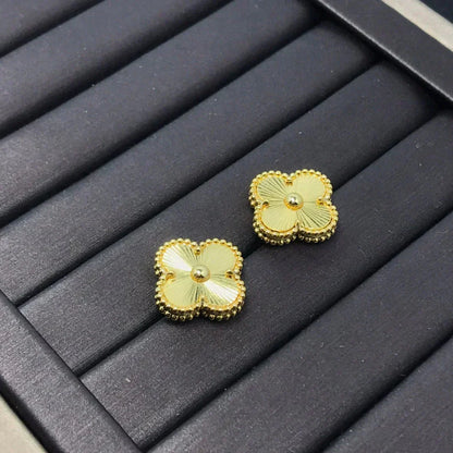 [Lucky Star]CLOVER MINI 9.5MM LASER EARRINGS