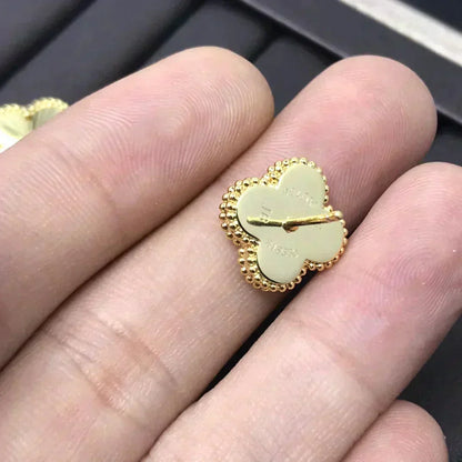 [Lucky Star]CLOVER MINI 9.5MM LASER EARRINGS
