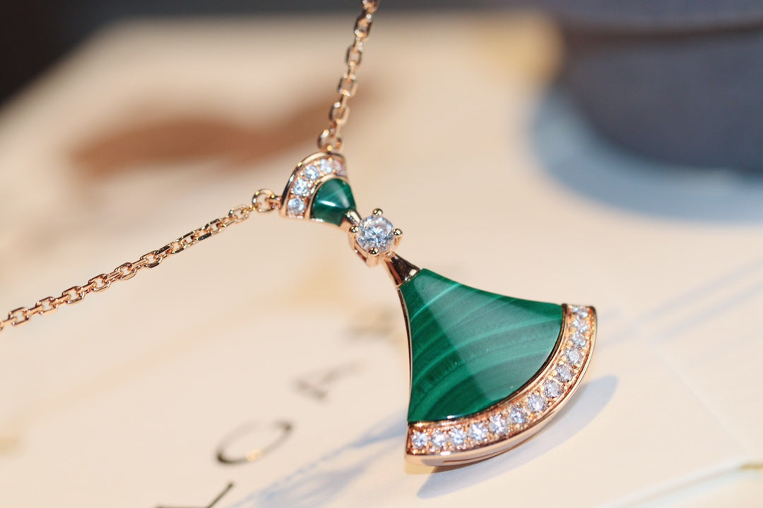 [Lucky Star]DREAM NECKLACE MALACHITE DIAMOND