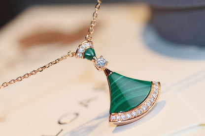 [Lucky Star]DREAM NECKLACE MALACHITE DIAMOND