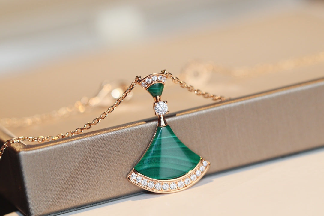 [Lucky Star]DREAM NECKLACE MALACHITE DIAMOND
