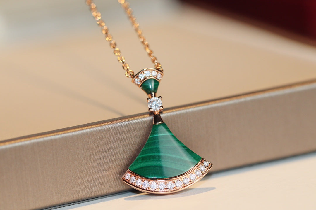[Lucky Star]DREAM NECKLACE MALACHITE DIAMOND