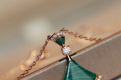 [Lucky Star]DREAM NECKLACE MALACHITE DIAMOND