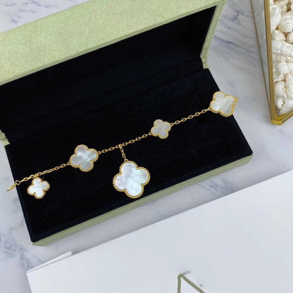 [Lucky Star]MAGIC CLOVER MOP GOLD BRACELET 5 MOTIFS