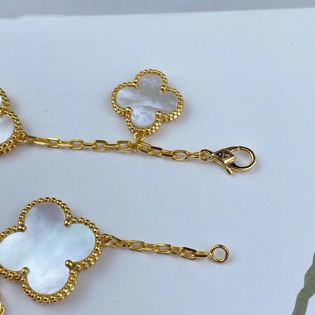 [Lucky Star]MAGIC CLOVER MOP GOLD BRACELET 5 MOTIFS