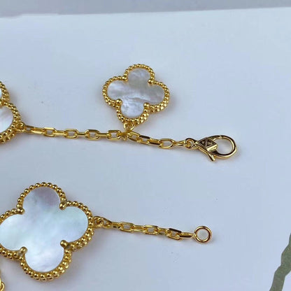 [Lucky Star]MAGIC CLOVER MOP GOLD BRACELET 5 MOTIFS