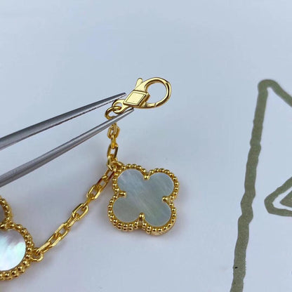 [Lucky Star]MAGIC CLOVER MOP GOLD BRACELET 5 MOTIFS
