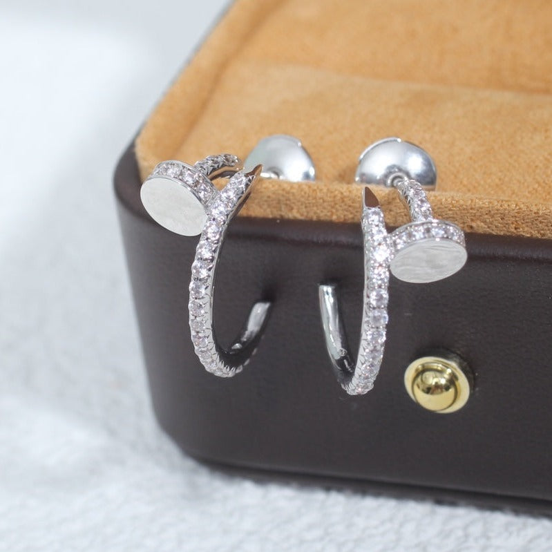 [Lucky Star]JUSTE EARRINGS 12.75MM SILVER DIAMOND