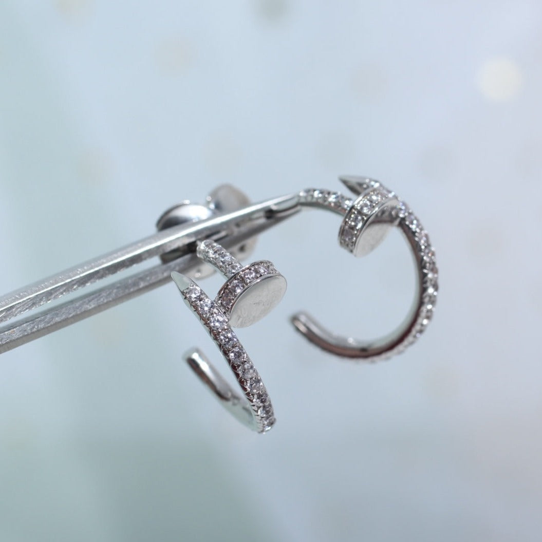 [Lucky Star]JUSTE EARRINGS 12.75MM SILVER DIAMOND