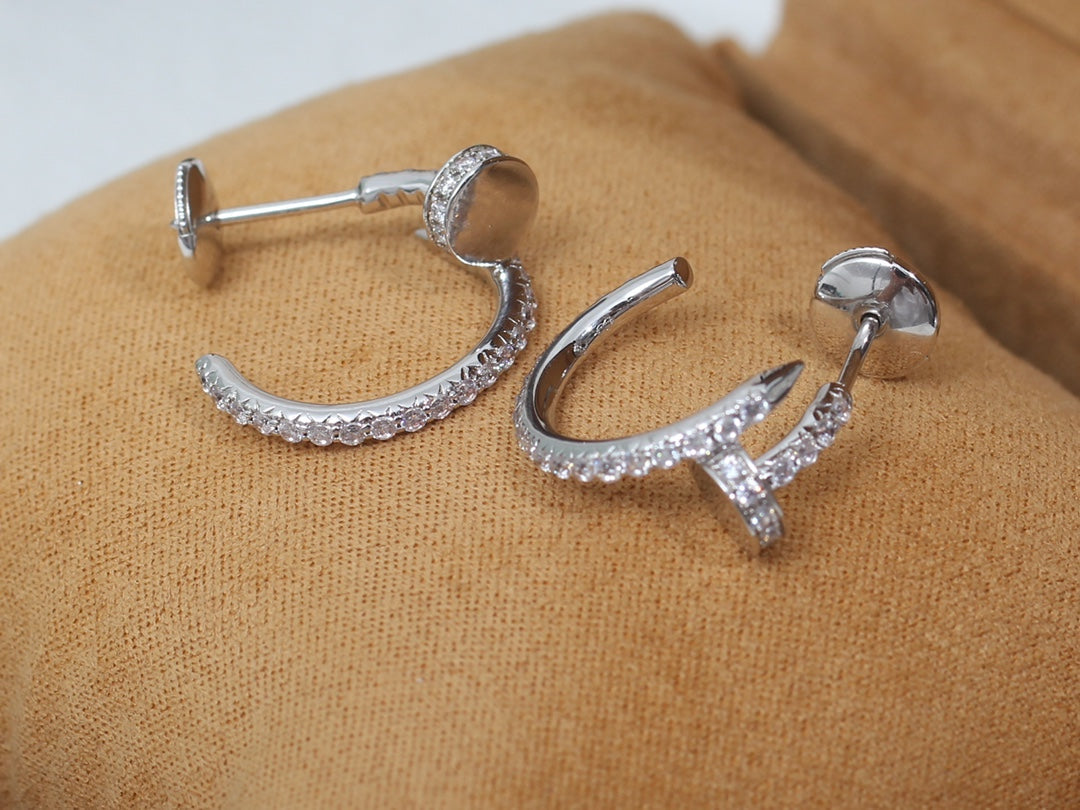 [Lucky Star]JUSTE EARRINGS 12.75MM SILVER DIAMOND