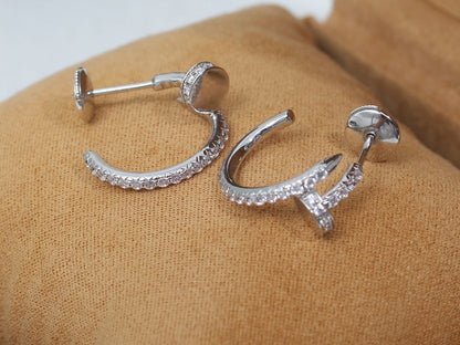 [Lucky Star]JUSTE EARRINGS 12.75MM SILVER DIAMOND
