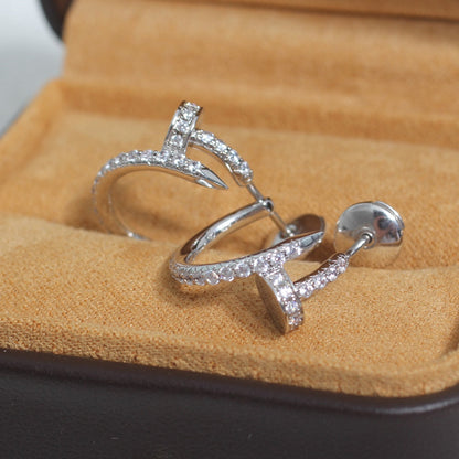 [Lucky Star]JUSTE EARRINGS 12.75MM SILVER DIAMOND