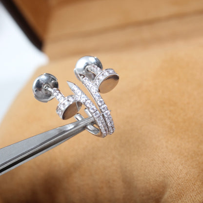 [Lucky Star]JUSTE EARRINGS 12.75MM SILVER DIAMOND