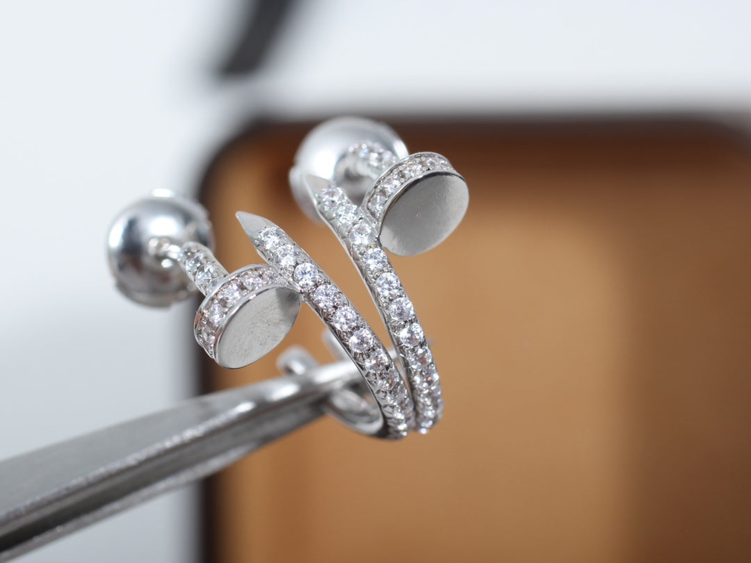 [Lucky Star]JUSTE EARRINGS 12.75MM SILVER DIAMOND